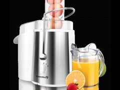 Storcator Electric de Fructe si Legume Hausberg HB-7516A, 1000 W, 2 Viteze, Inox, Alb